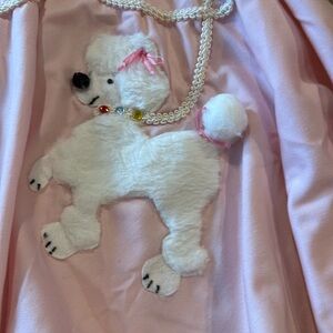 Custom pink / white Poodle skirt - 26” waist / 19” length - Halloween